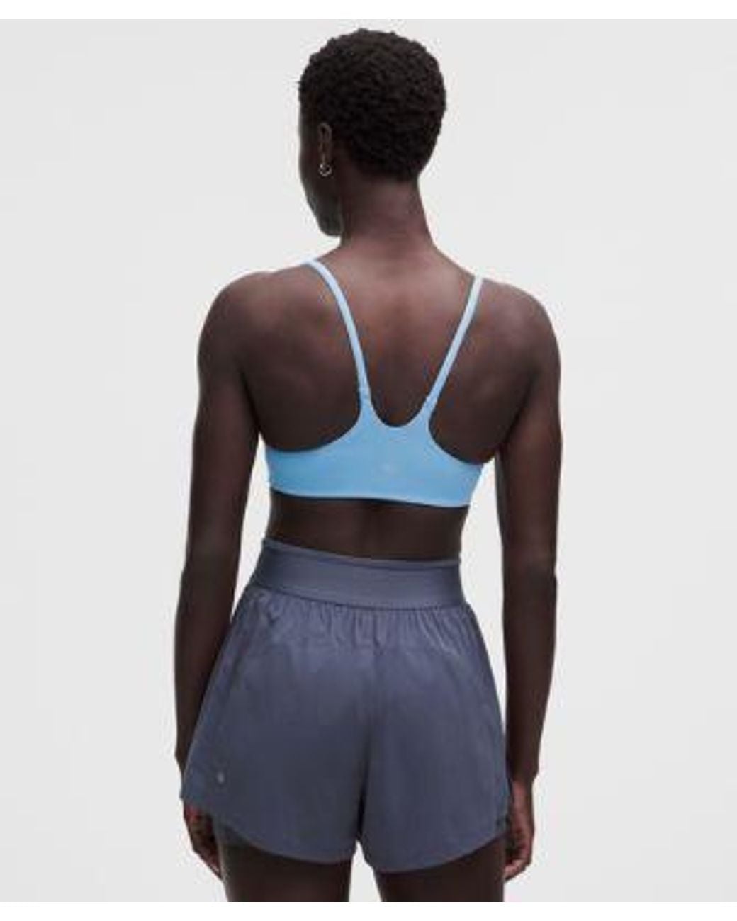 lululemon athletica Blue Wunder Train Strappy Racer Bra