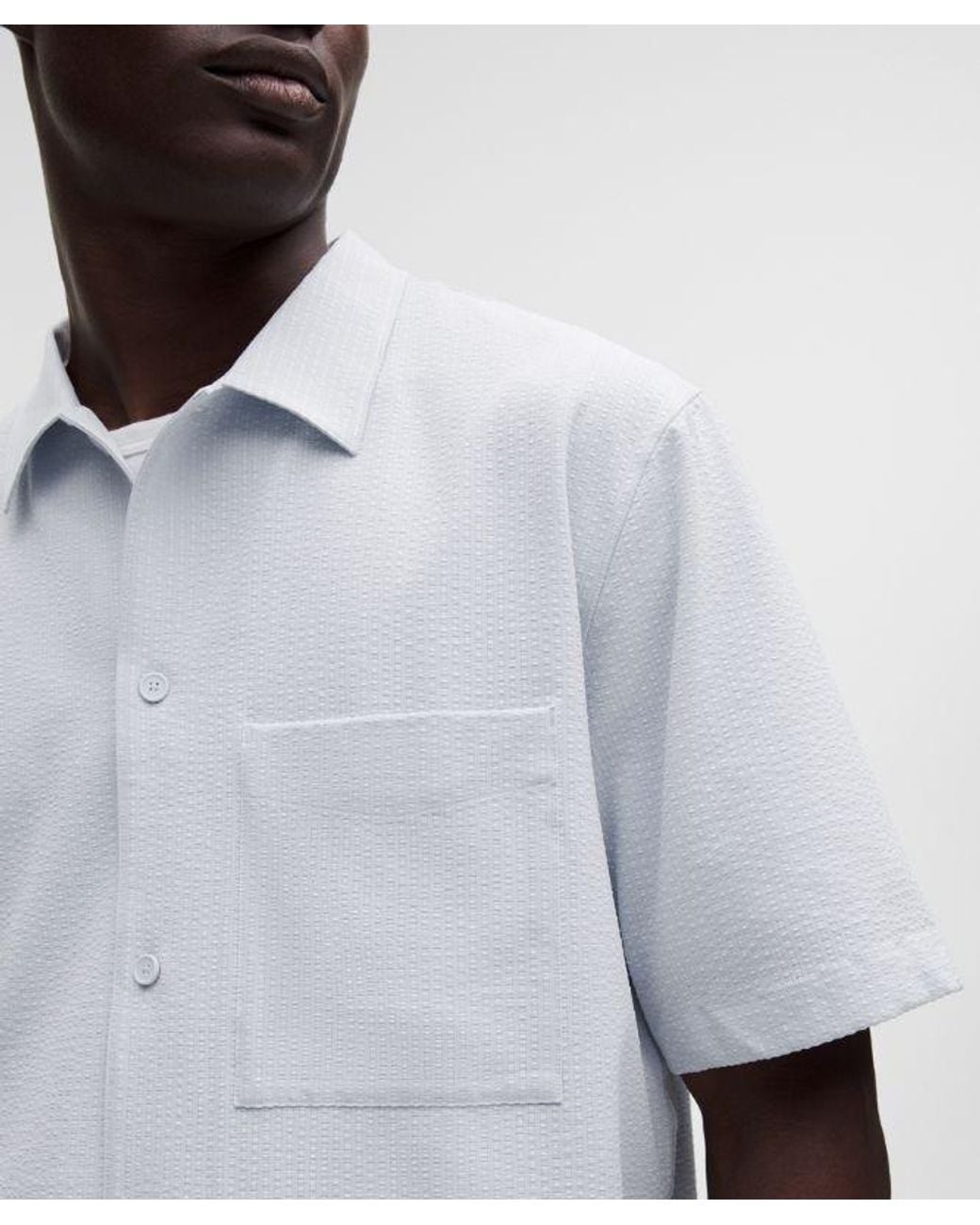 lululemon athletica White Airing Easy Camp-Collar Shirt for men
