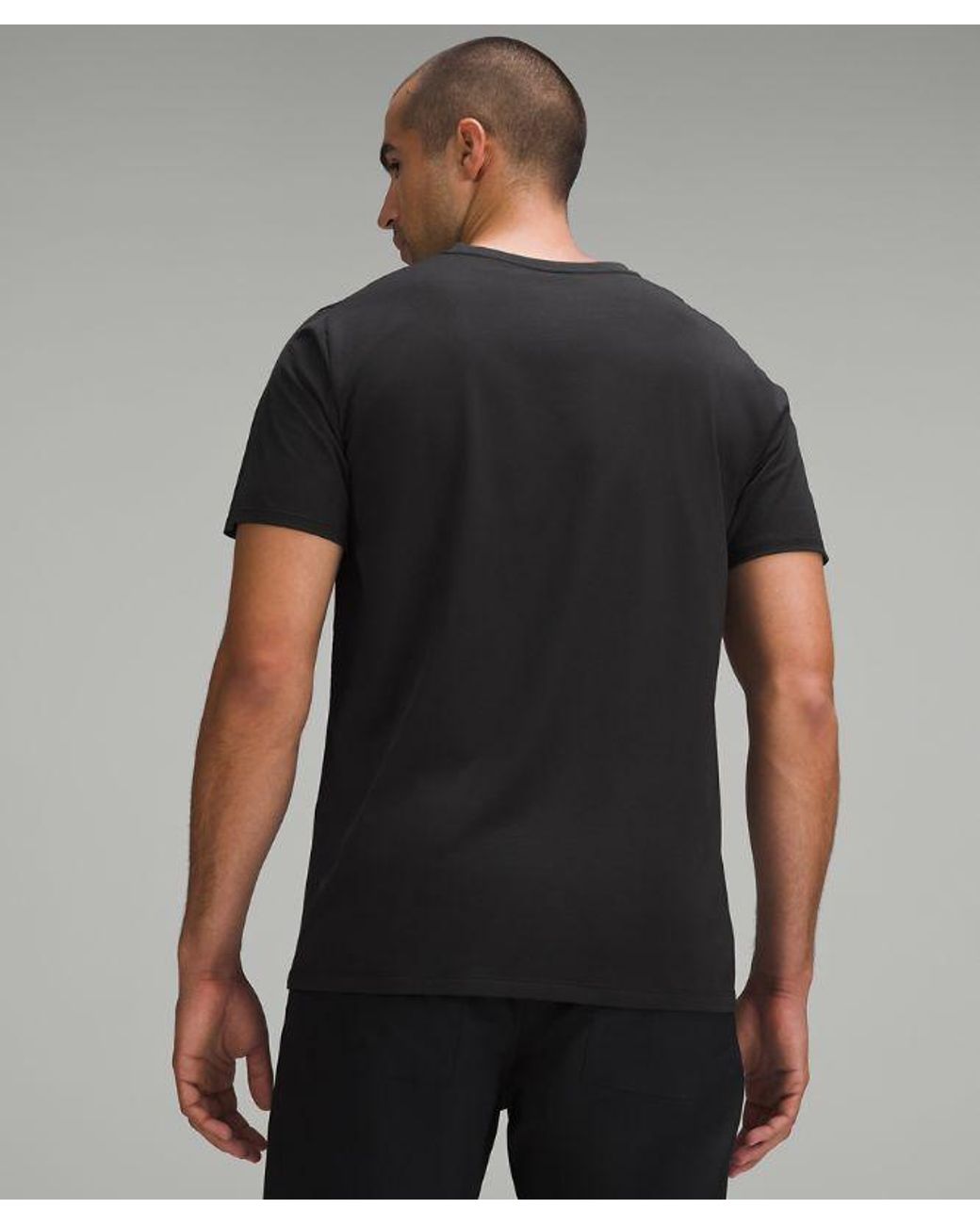 lululemon athletica Black Fundamental V-Neck T-Shirt for men