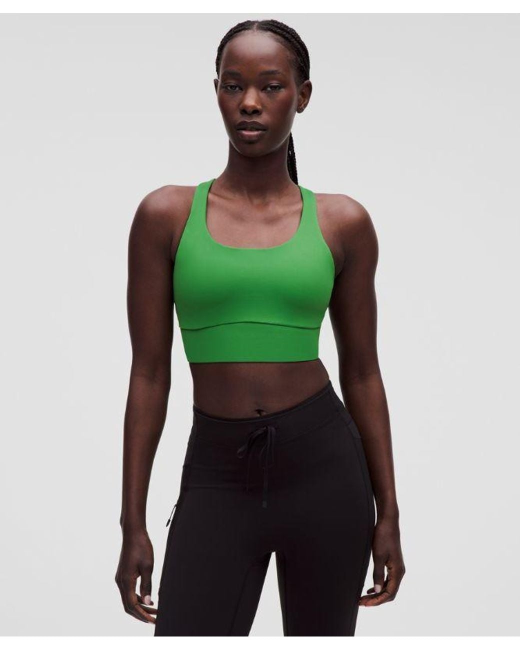 lululemon athletica Green – Energy Longline Sports Bra Medium Support, B-D Cups Evolve – – Size Large