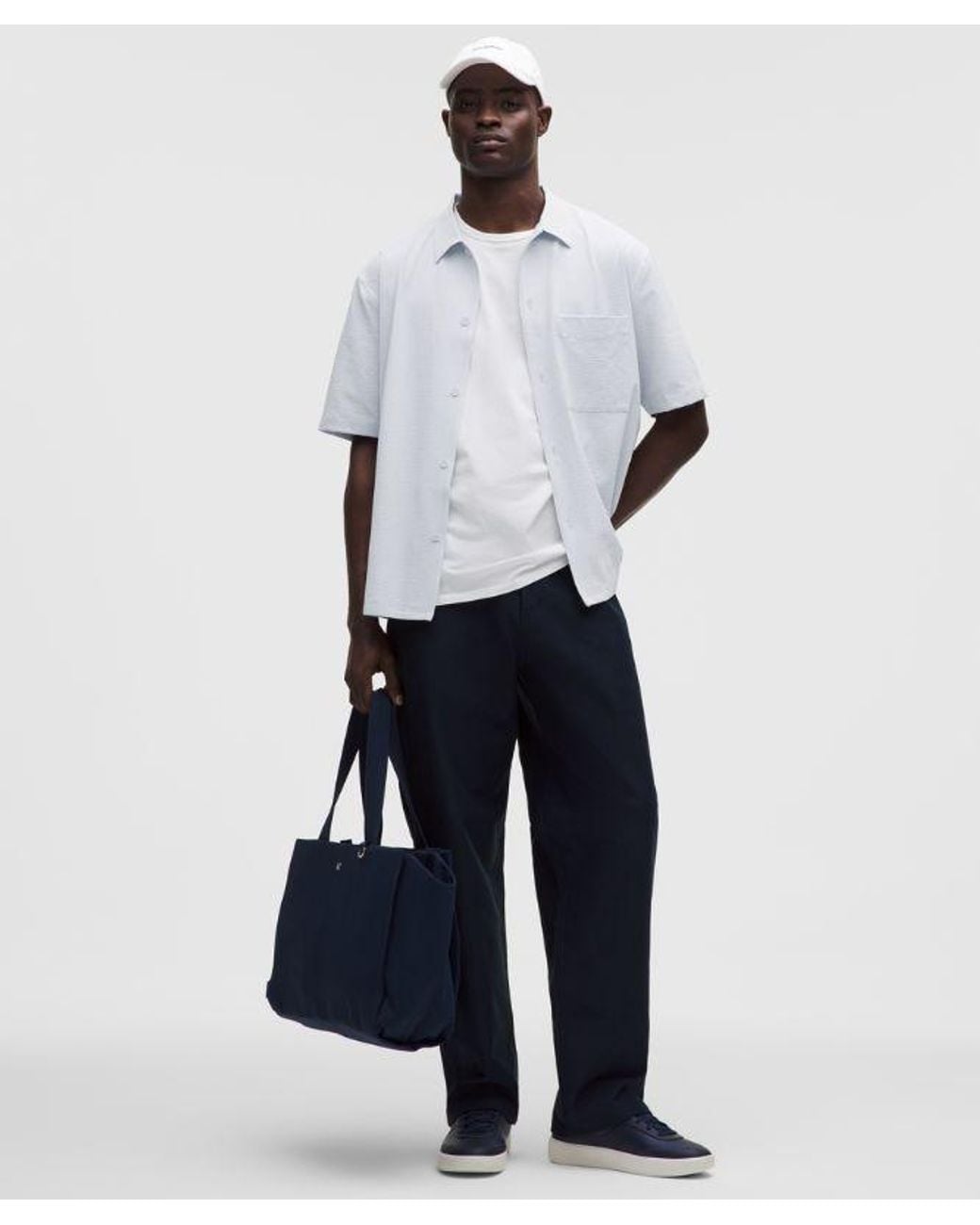 lululemon athletica White Airing Easy Camp-Collar Shirt for men