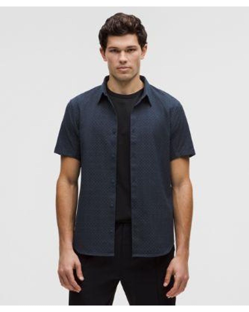 lululemon athletica Blue Airing Easy Short-Sleeve Shirt for men