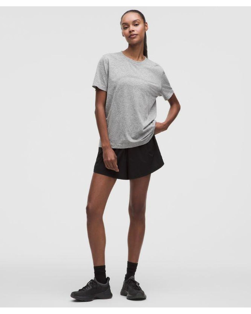 lululemon athletica Gray Swiftly Relaxed Short-Sleeve Shirt