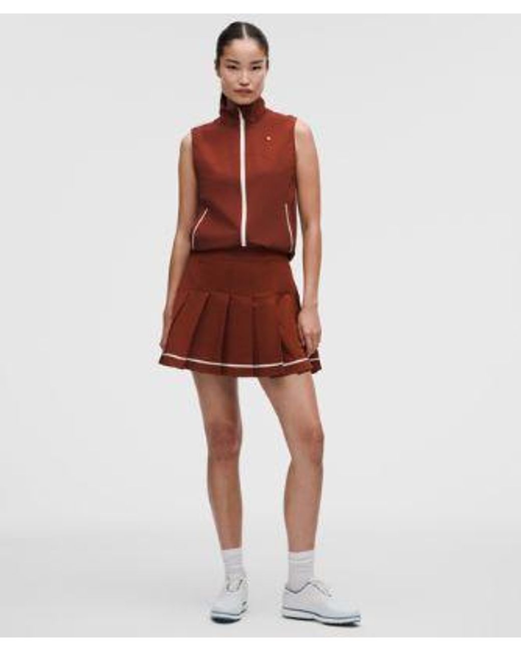 lululemon athletica Red – Box-Pleat High-Rise A-Line Golf Skirt – – Size 28