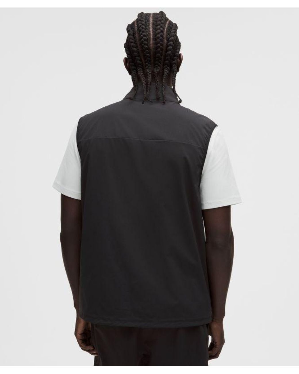 lululemon athletica Black Windproof Full-Zip Golf Vest for men