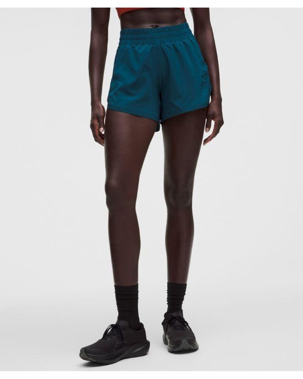 lululemon athletica Blue – Track That High-Rise Lined Shorts – 5" – – Size 14
