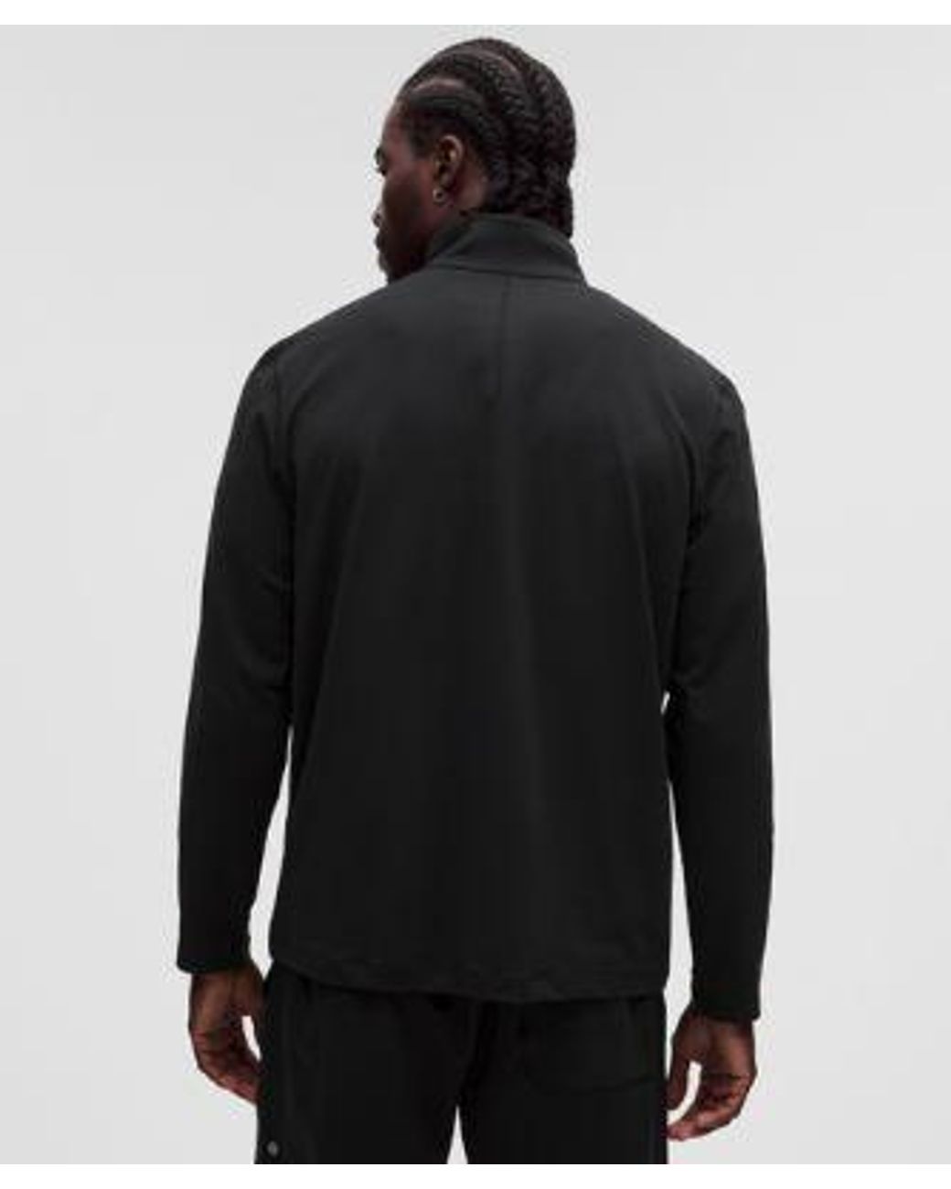 lululemon athletica Black – Soft Jersey Half Zip Long-Sleeve Top – – Size Large for men