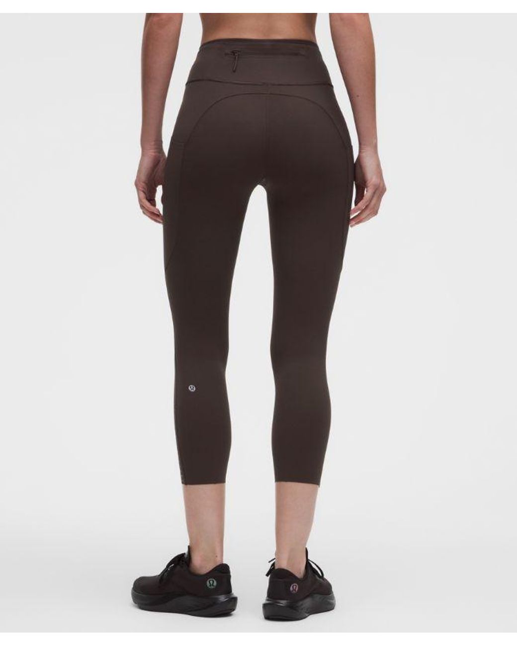 lululemon athletica Black Fast And Free 6-Pocket High-Rise Crop 23"