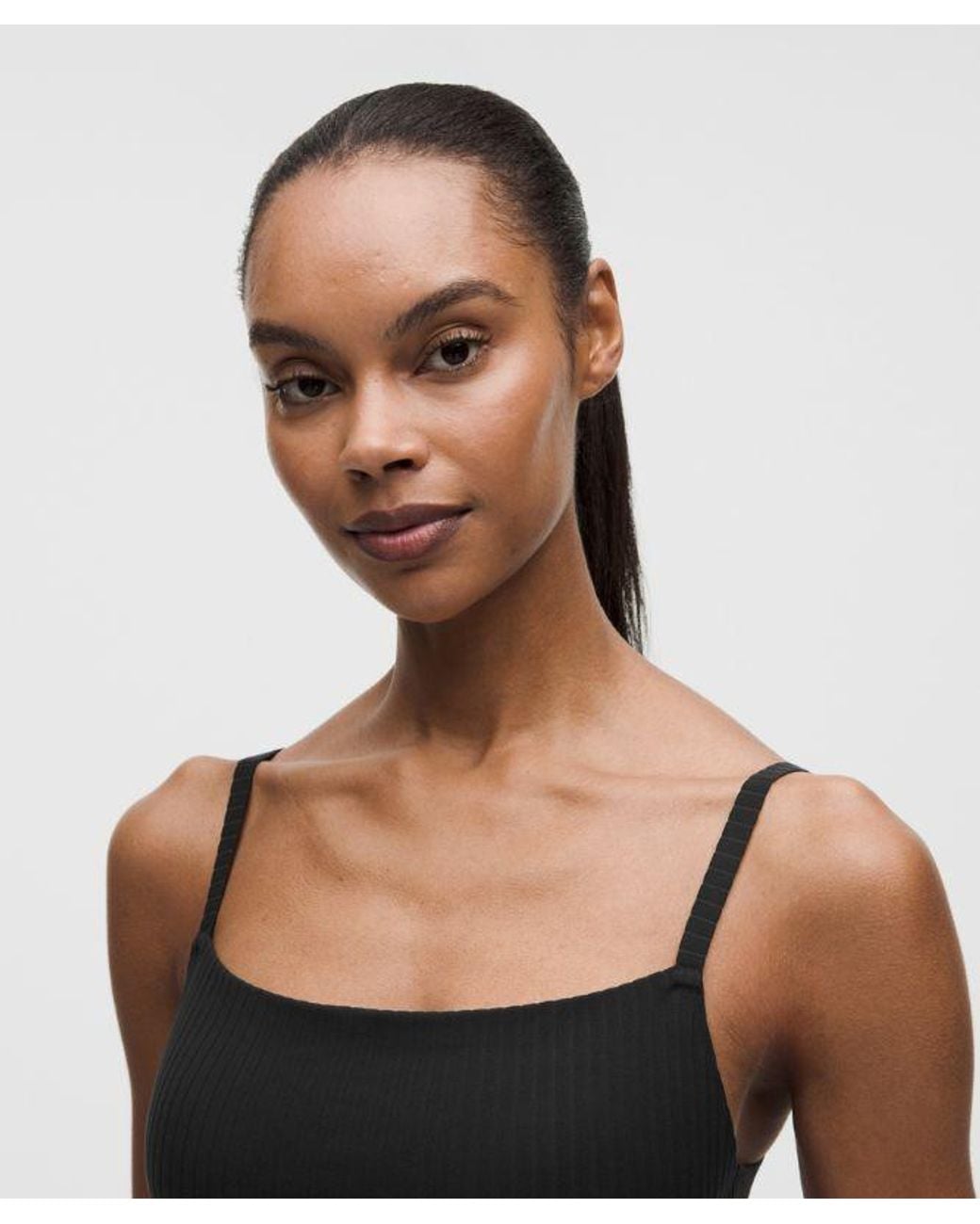 lululemon athletica Black – Ribbed Cami-Strap Sports Bra Light Support, B/C Cup – –