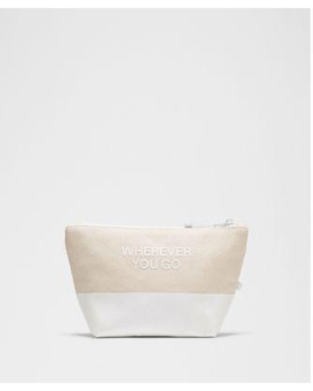 lululemon athletica White – Canvas Pouch Bag Mini Wordmark –