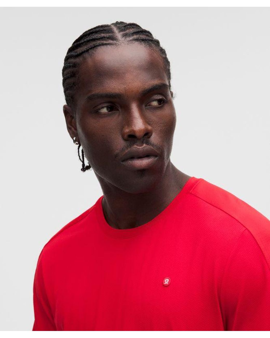 lululemon athletica Red Uv-Protective Mesh Panelled Tennis Shirt for men