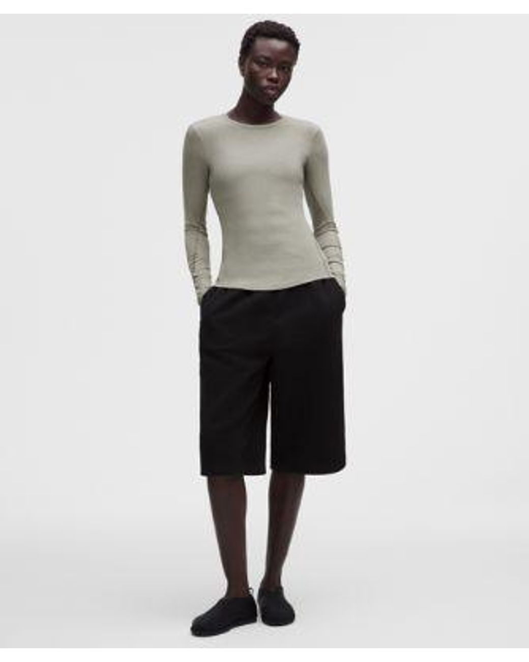 lululemon athletica Gray Hold Tight Long-Sleeve Shirt
