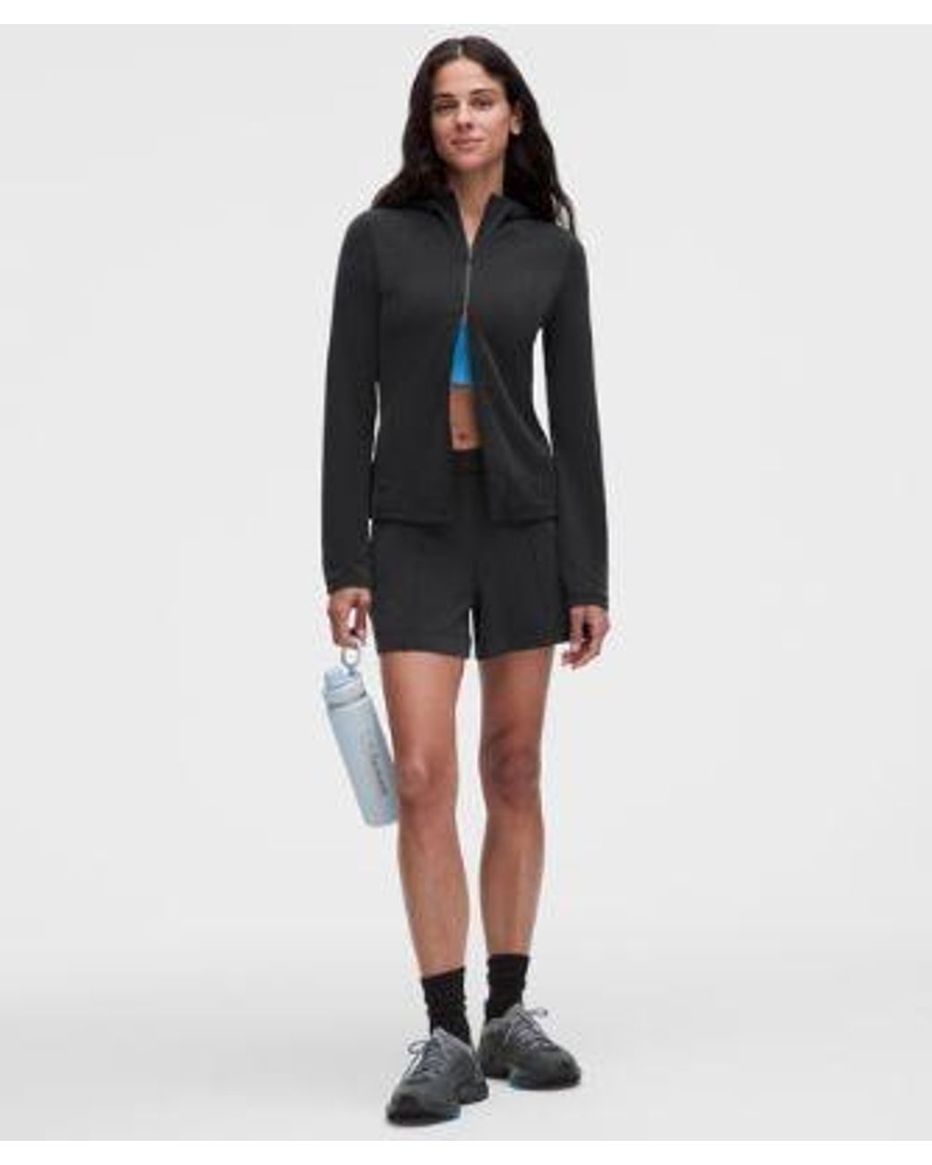 lululemon athletica Black – Lightweight Softstreme Full-Zip Hoodie – – Size Large