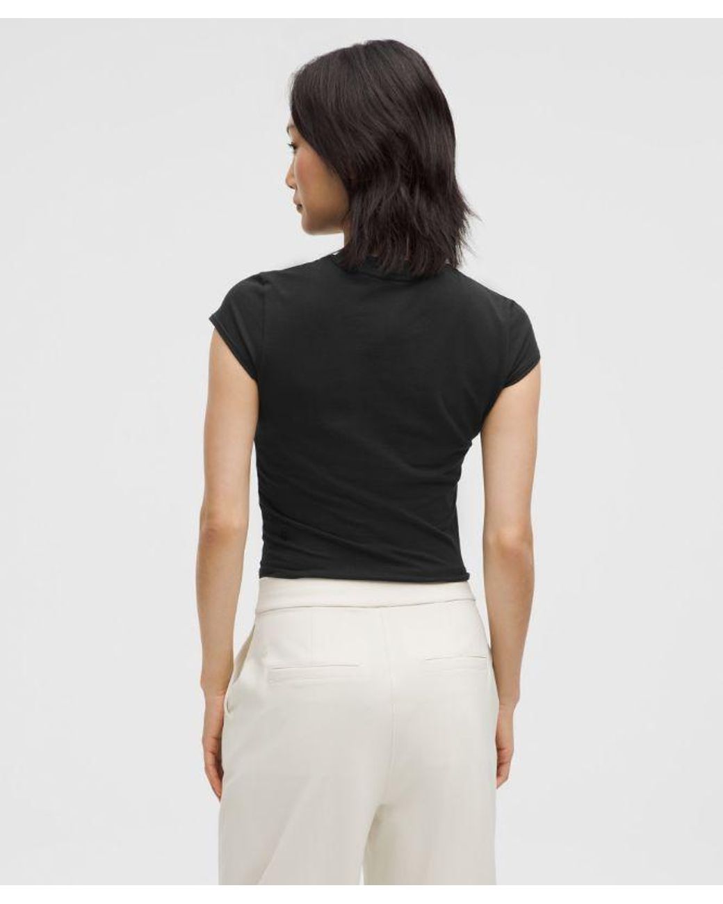 lululemon athletica Black Organic Cotton Baby Tee