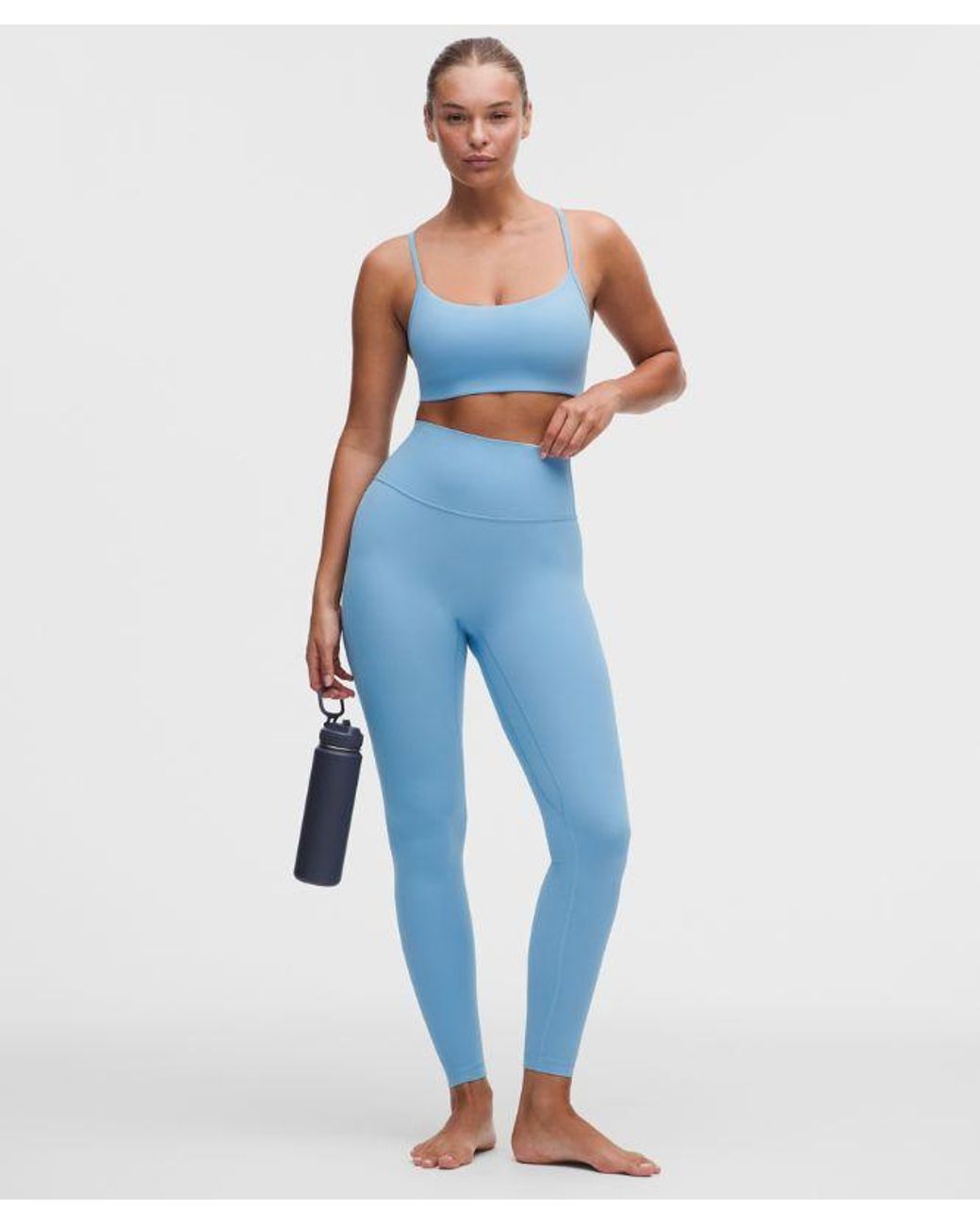 lululemon athletica Blue – Flow Y Sports Bra Light Support, C/D Cup Design – –