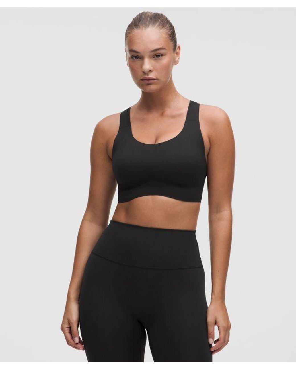 lululemon athletica Black Go Further Bra With Support Code Technology