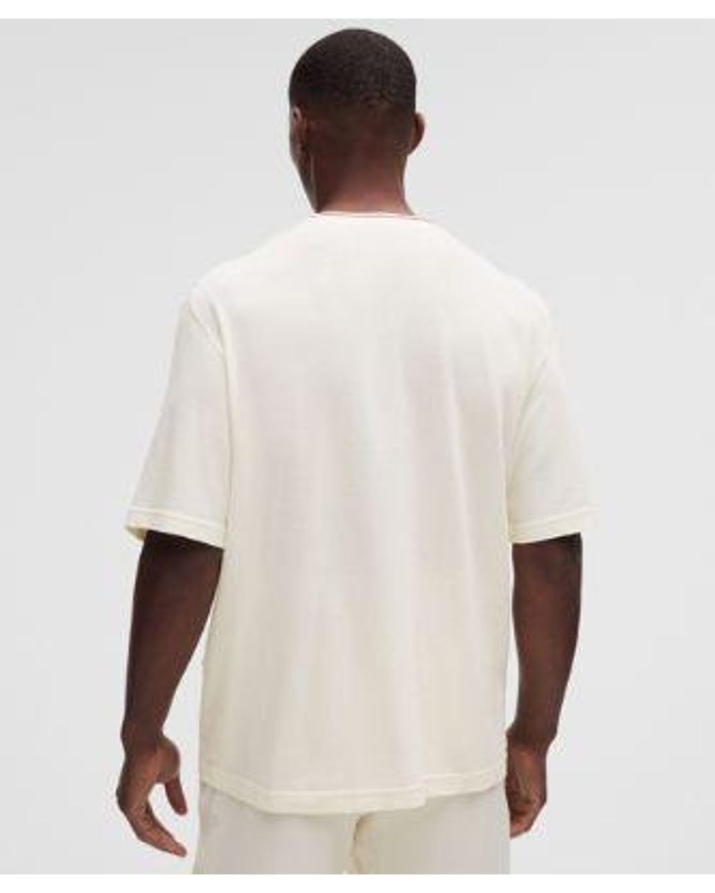 lululemon athletica White – -Knit Jersey Short-Sleeve Shirt – – Size Large for men