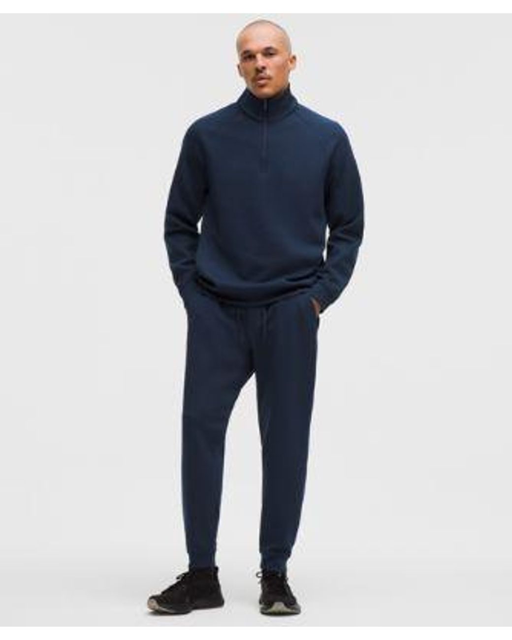 lululemon athletica Blue – Smooth Spacer Quarter Zip – – Size Large for men