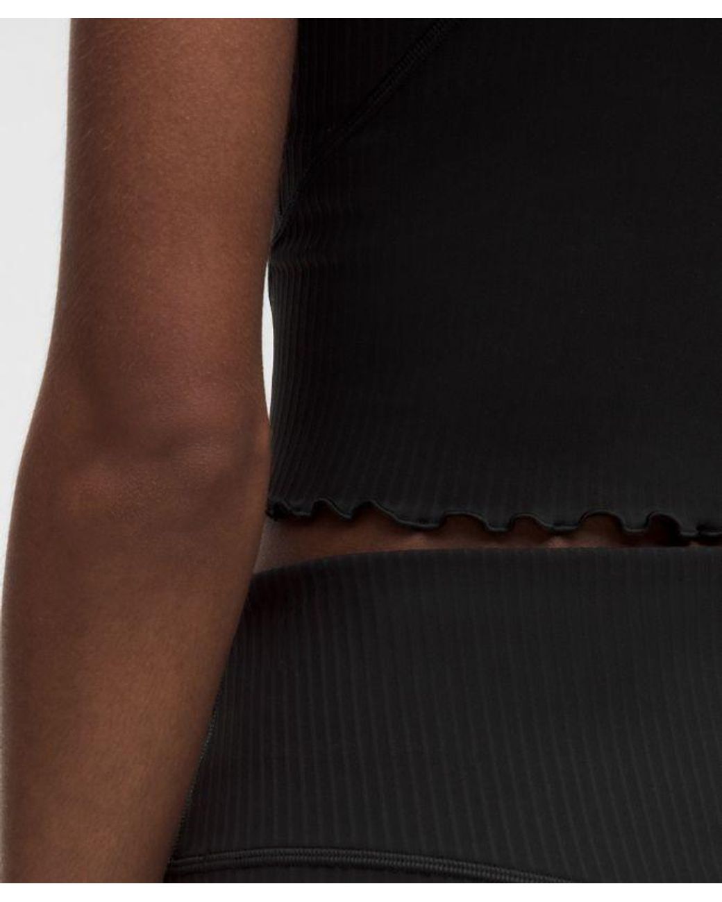 lululemon athletica Black Align Lettuce-Hem Tank Top