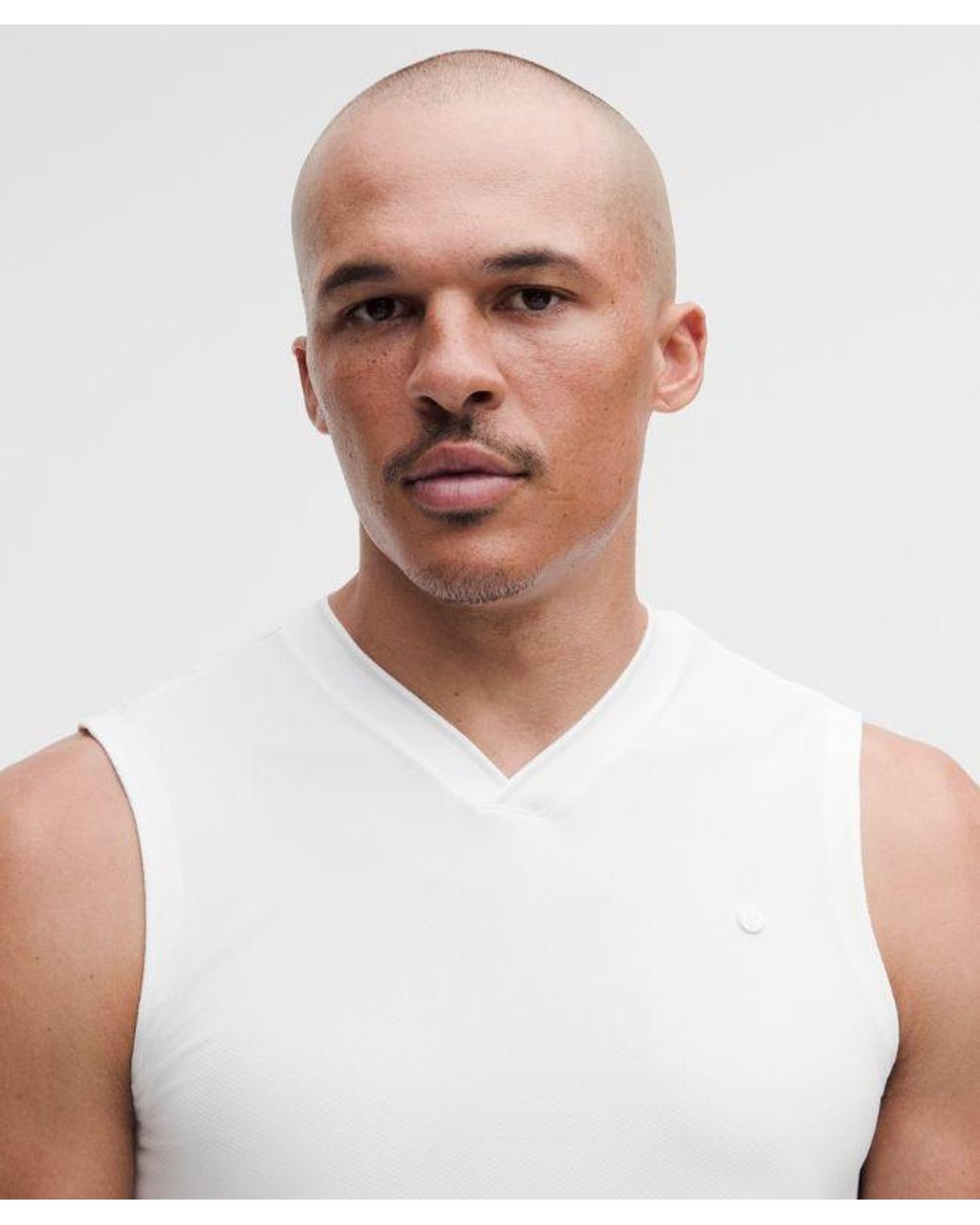 lululemon athletica White Mesh-Panelled Tennis Sleeveless Shirt for men