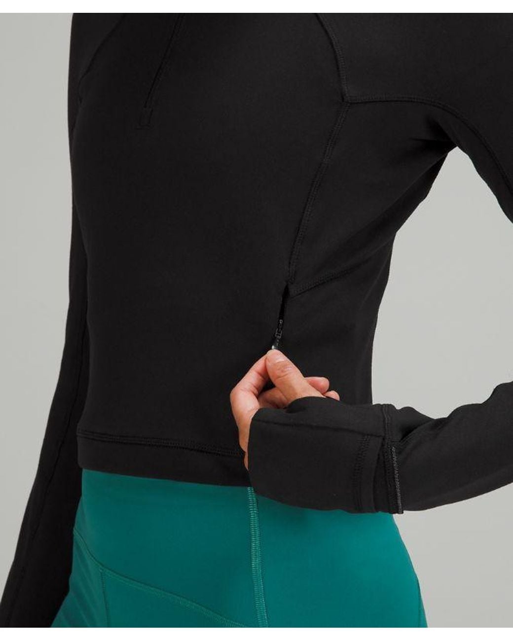 lululemon athletica Black It's Rulu Cropped Half Zip