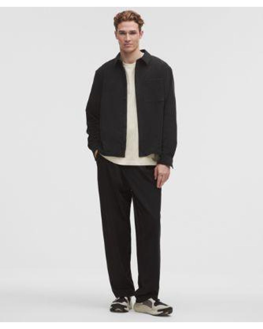 lululemon athletica Black Corduroy Relaxed-Fit Long-Sleeve Button-Up Shirt for men