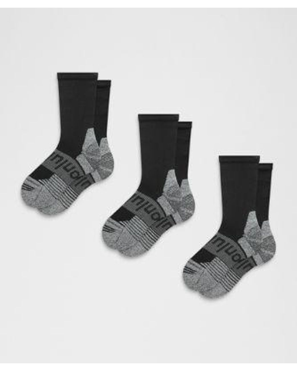 lululemon athletica Black Power Stride Cushion Crew Socks