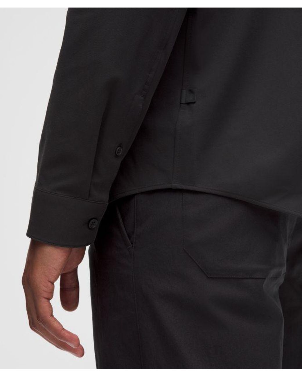 lululemon athletica Black New Venture Long-Sleeve Shirt for men