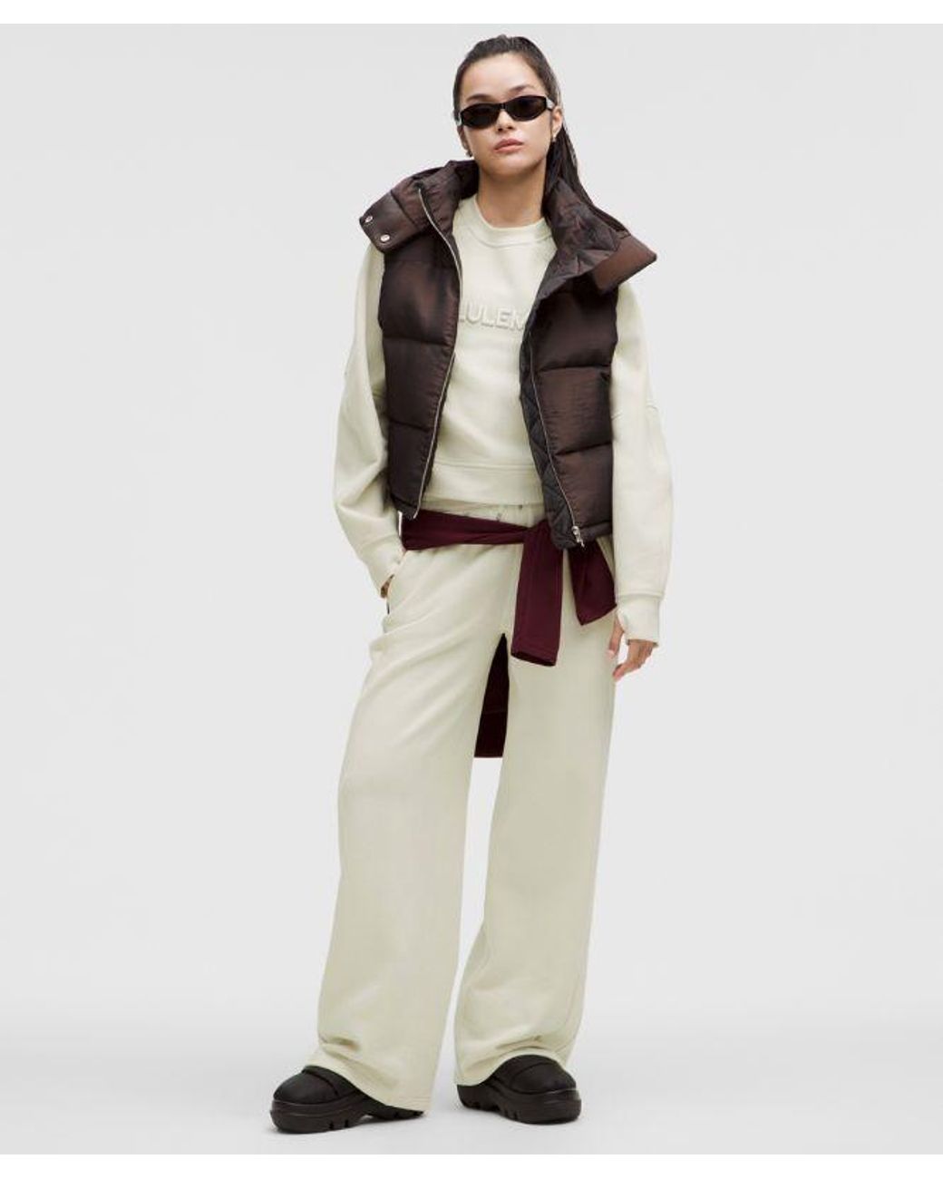 lululemon athletica White Scuba Oversized Pullover