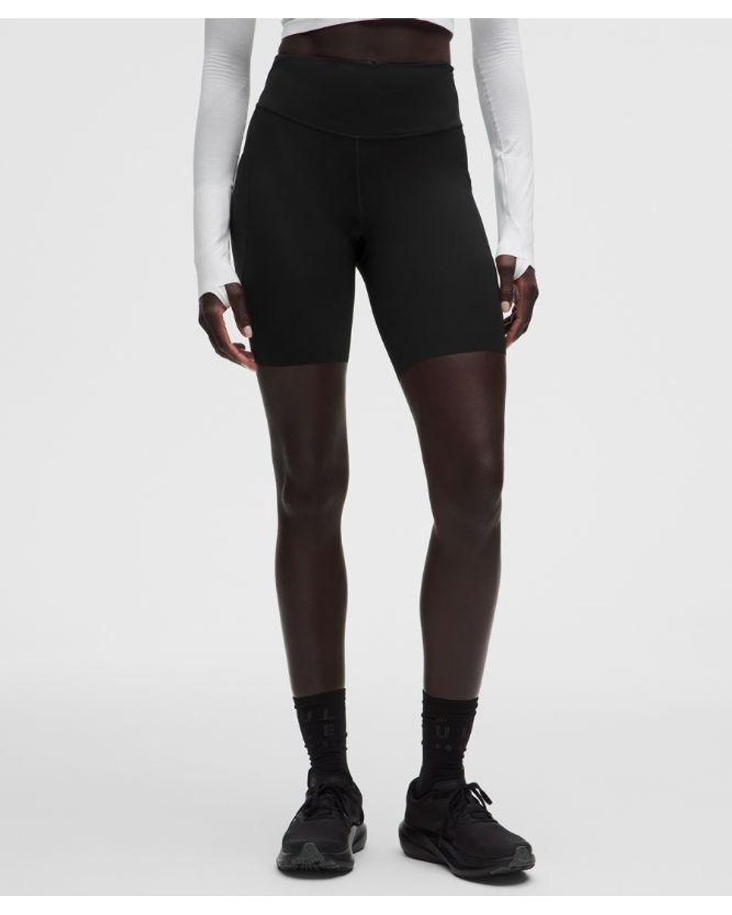 lululemon athletica Black Fast And Free High-Rise Short 8"