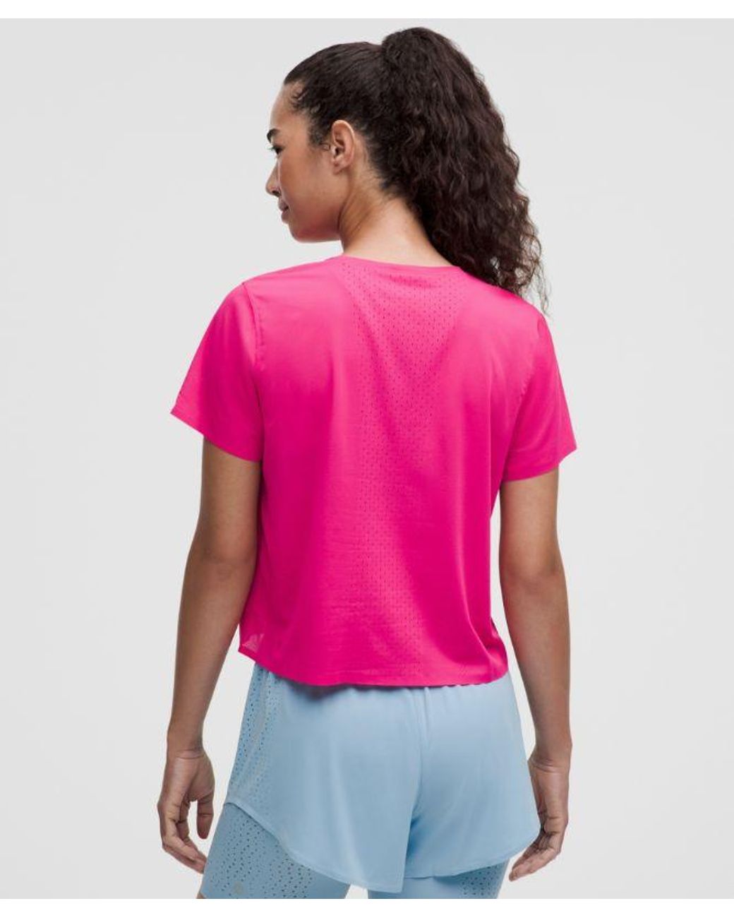 lululemon athletica Pink Fast And Free Short-Sleeve Shirt
