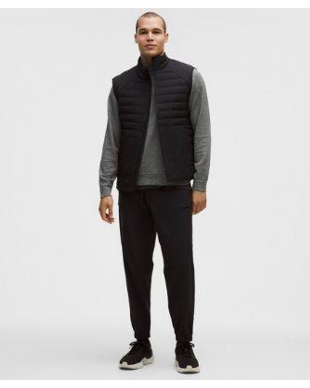 lululemon athletica Gray – Engineered Warmth Half Zip Sweatshirt – – for men