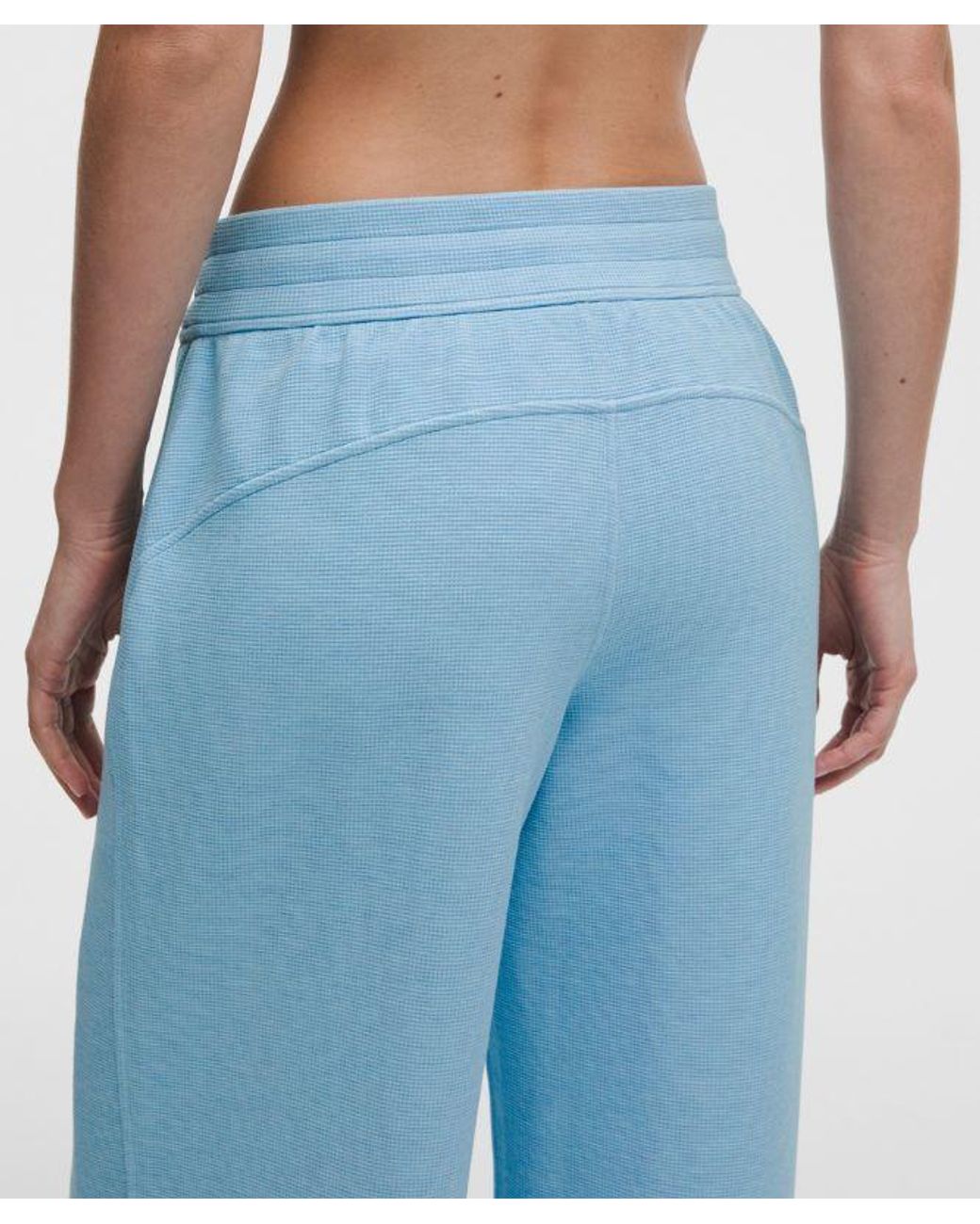 lululemon athletica Blue – Scuba Mid-Rise Wide-Leg Pants Waffle – – Size Large