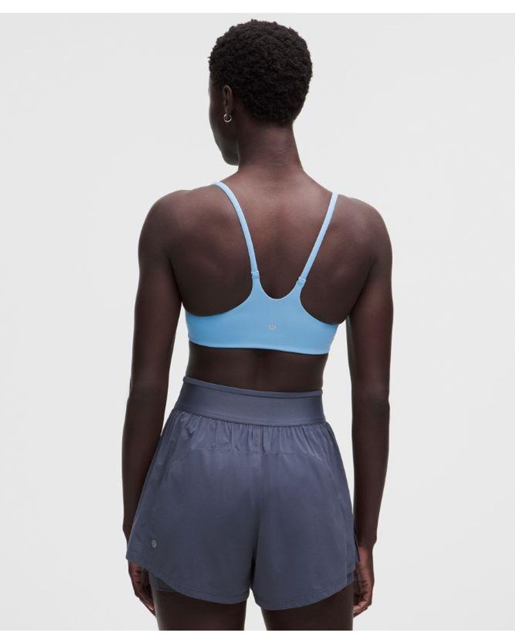lululemon athletica Blue Wunder Train Strappy Racer Bra