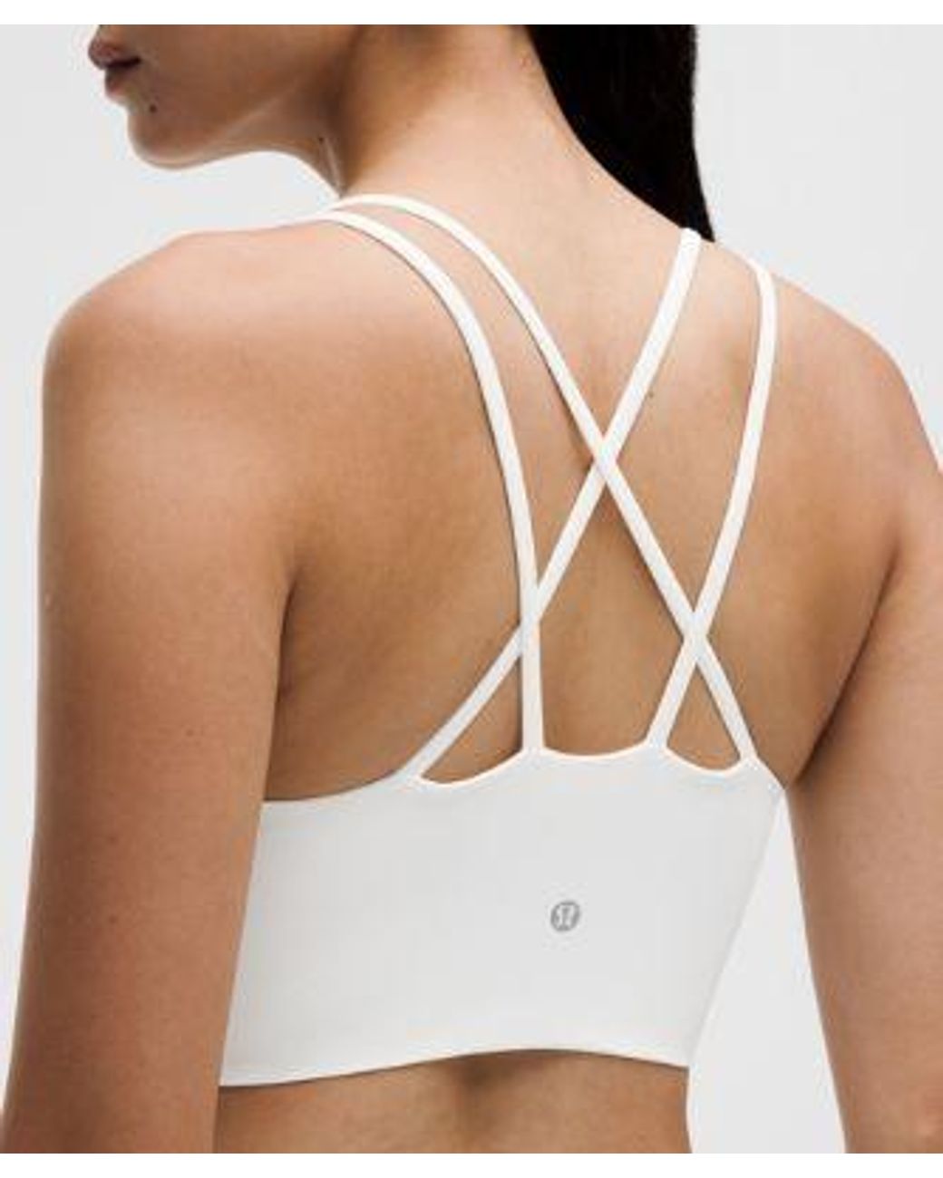 lululemon athletica White – Like A Cloud Longline Sports Bra Light Support, B/C Cup – – Size 14