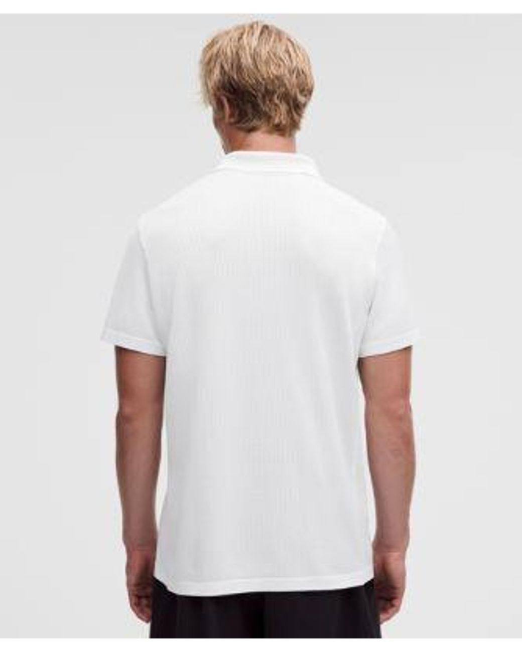 lululemon athletica White – Textured Seamless Polo Shirt – – Size Large for men