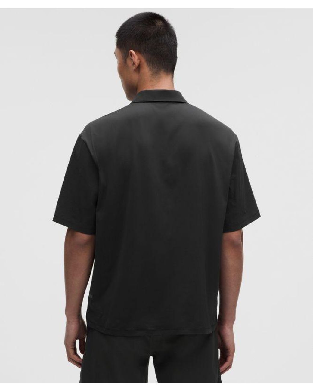 lululemon athletica Black Oversized Golf Polo Shirt for men