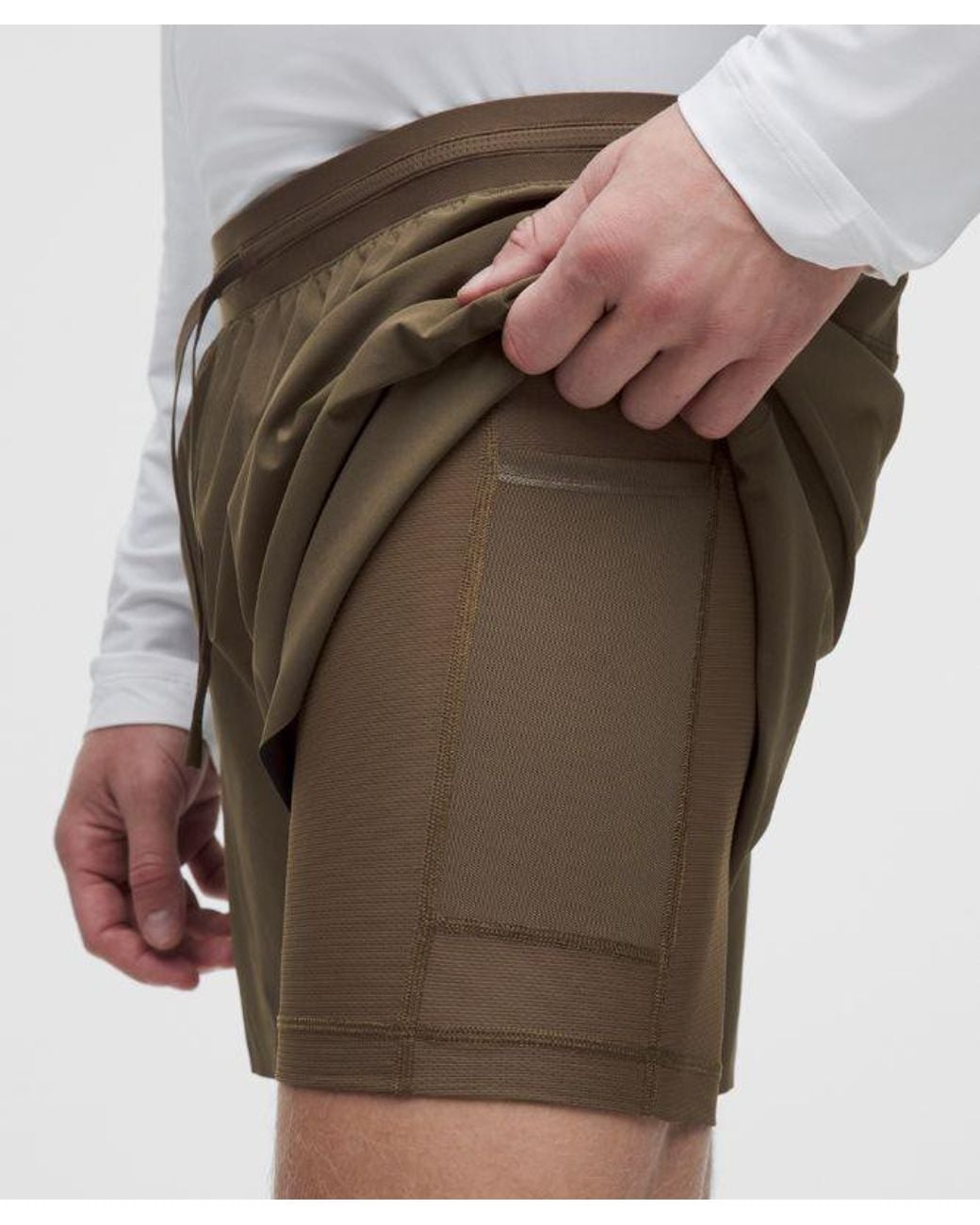 lululemon athletica Brown – X Geoff Mcfetridge Fast And Free Lined Running Shorts – 5" – – Size Large for men