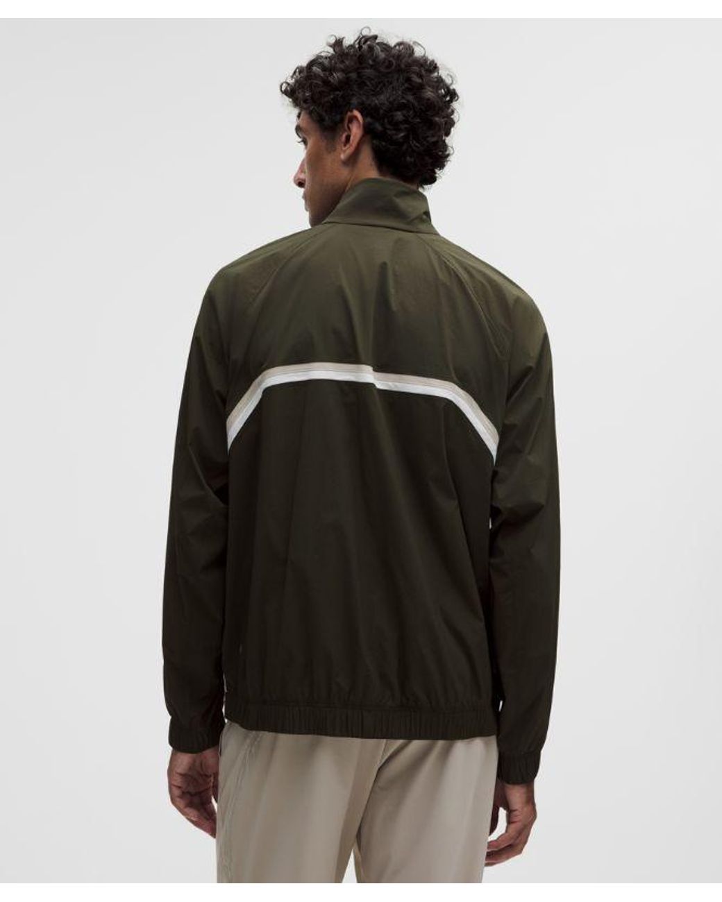 lululemon athletica Green – Pace Breaker Track Jacket Glyde – /Khaki – Size Large for men