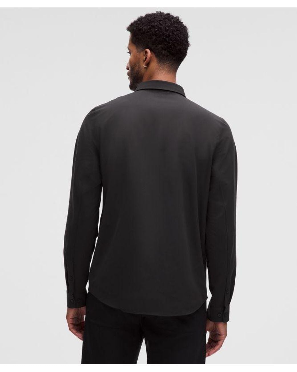 lululemon athletica Black New Venture Long-Sleeve Shirt for men