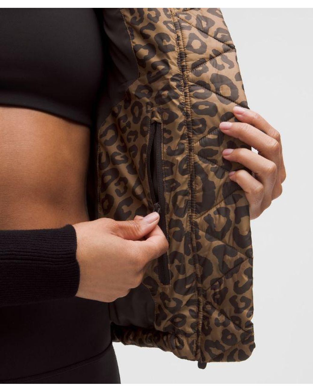 lululemon athletica Brown Wunder Puff 600-Down-Fill Cropped Vest