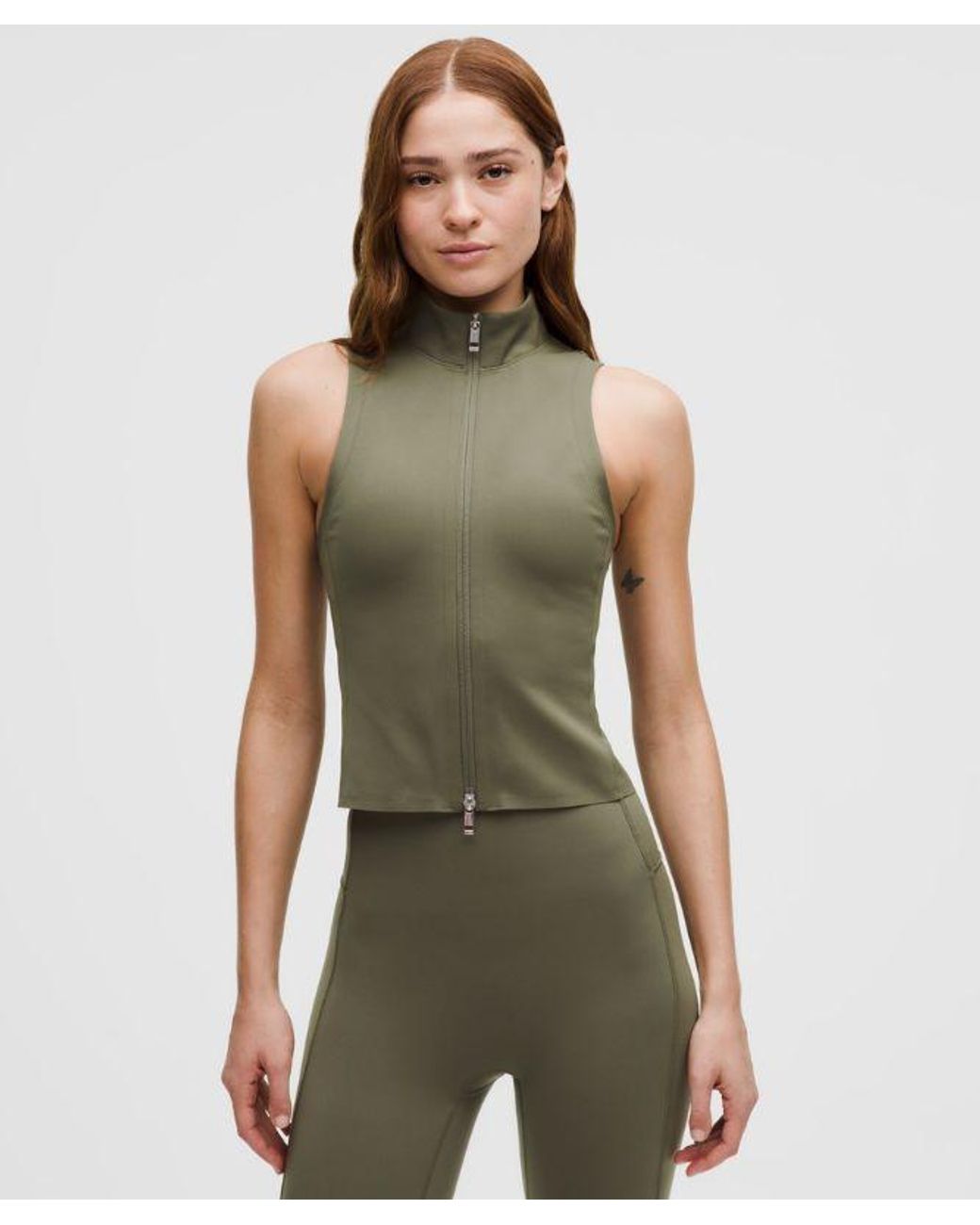 lululemon – Santa Monica Zip-Front Tank Top Erewhon – – in Green