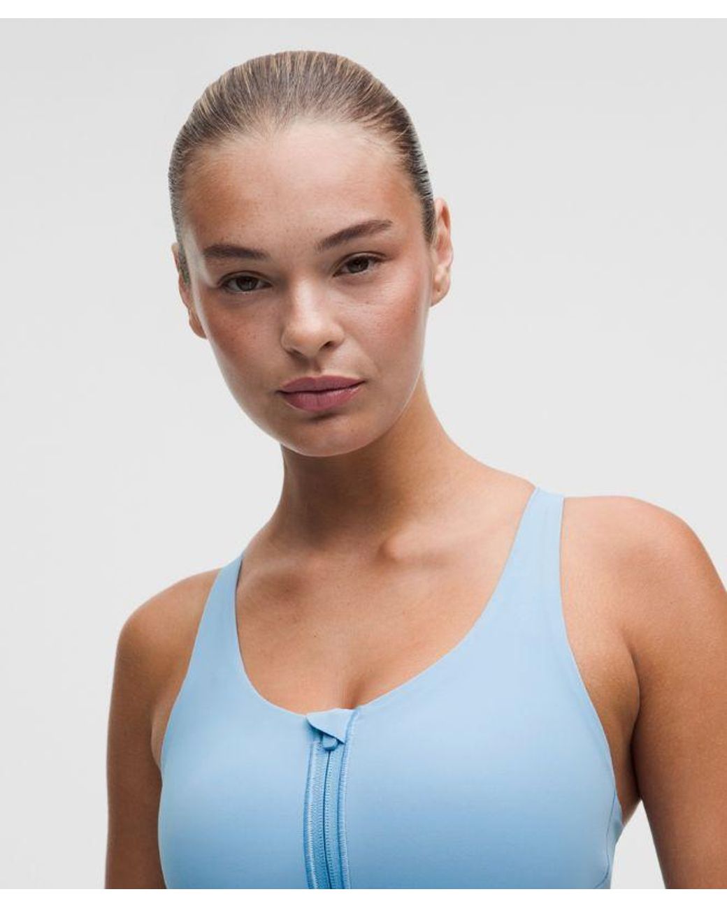 lululemon athletica Blue – Energy Zip-Front Sports Bra High-Support, B–G Cups – – Size 6
