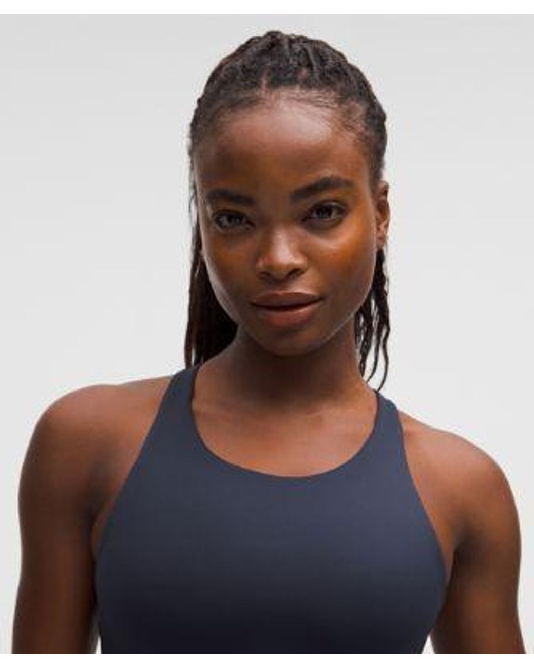 lululemon athletica Blue – Energy High-Neck Longline Sports Bra Evolve Medium Support, B-D Cups – – Size Large