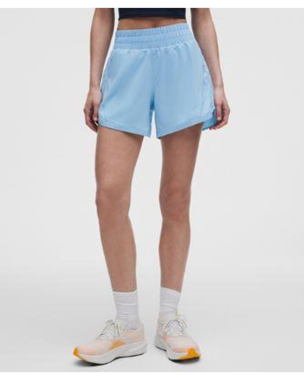lululemon athletica Blue – Track That High-Rise Lined Shorts – 5" – – Size 4