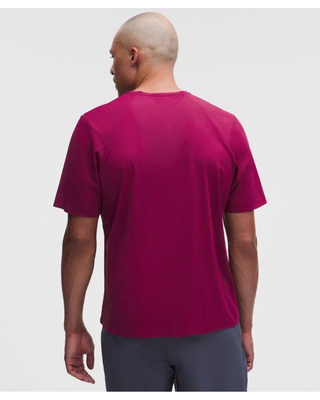 lululemon athletica Red Fast And Free Short-Sleeve Shirt for men