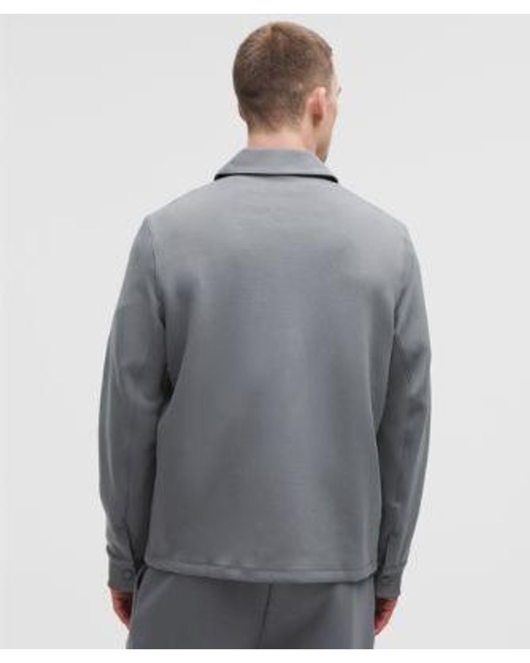 lululemon athletica Gray – Smooth Spacer Collared Full Zip Hoodie – – Size Large for men