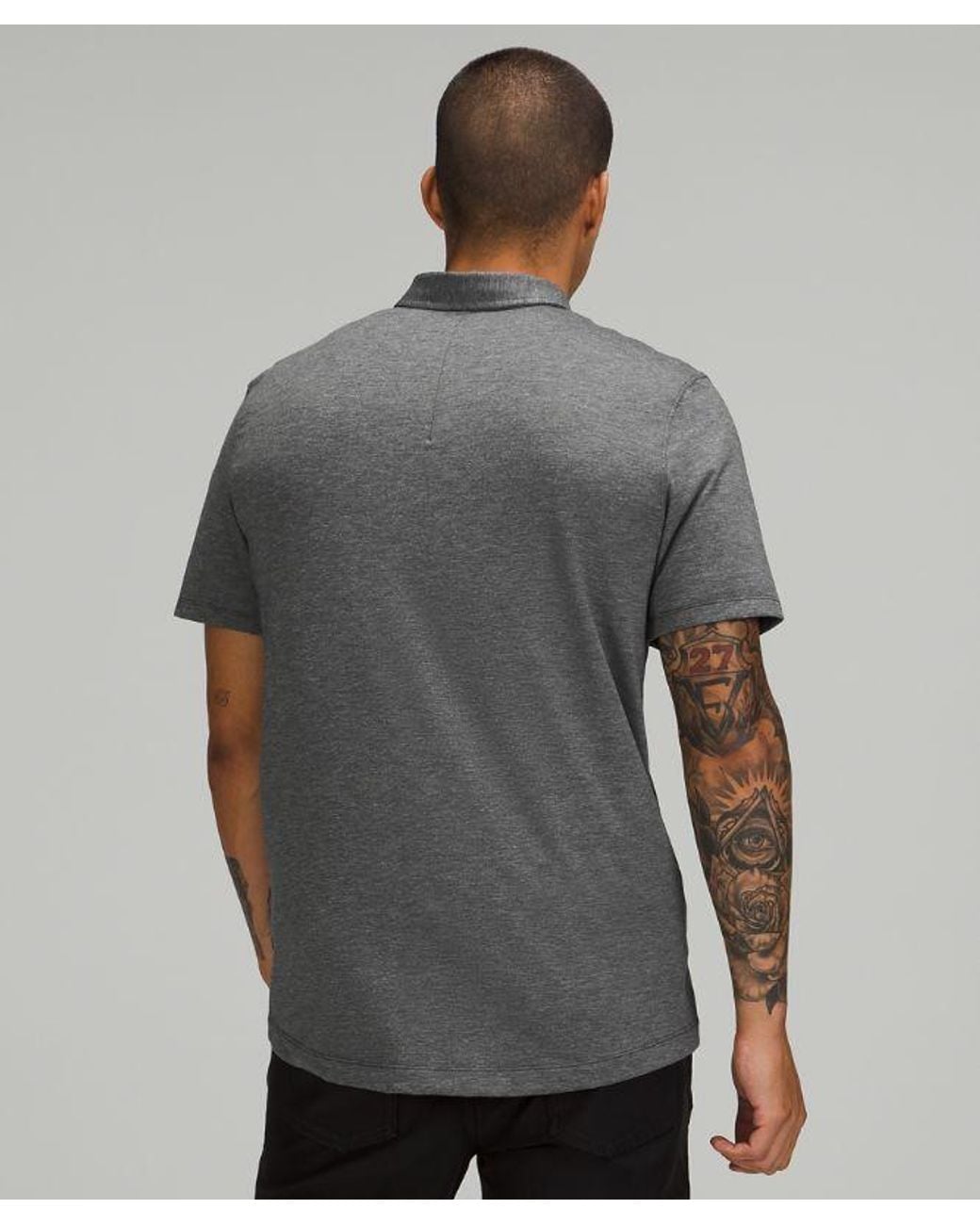 lululemon athletica Gray Evolution Short-Sleeve Polo Shirt for men