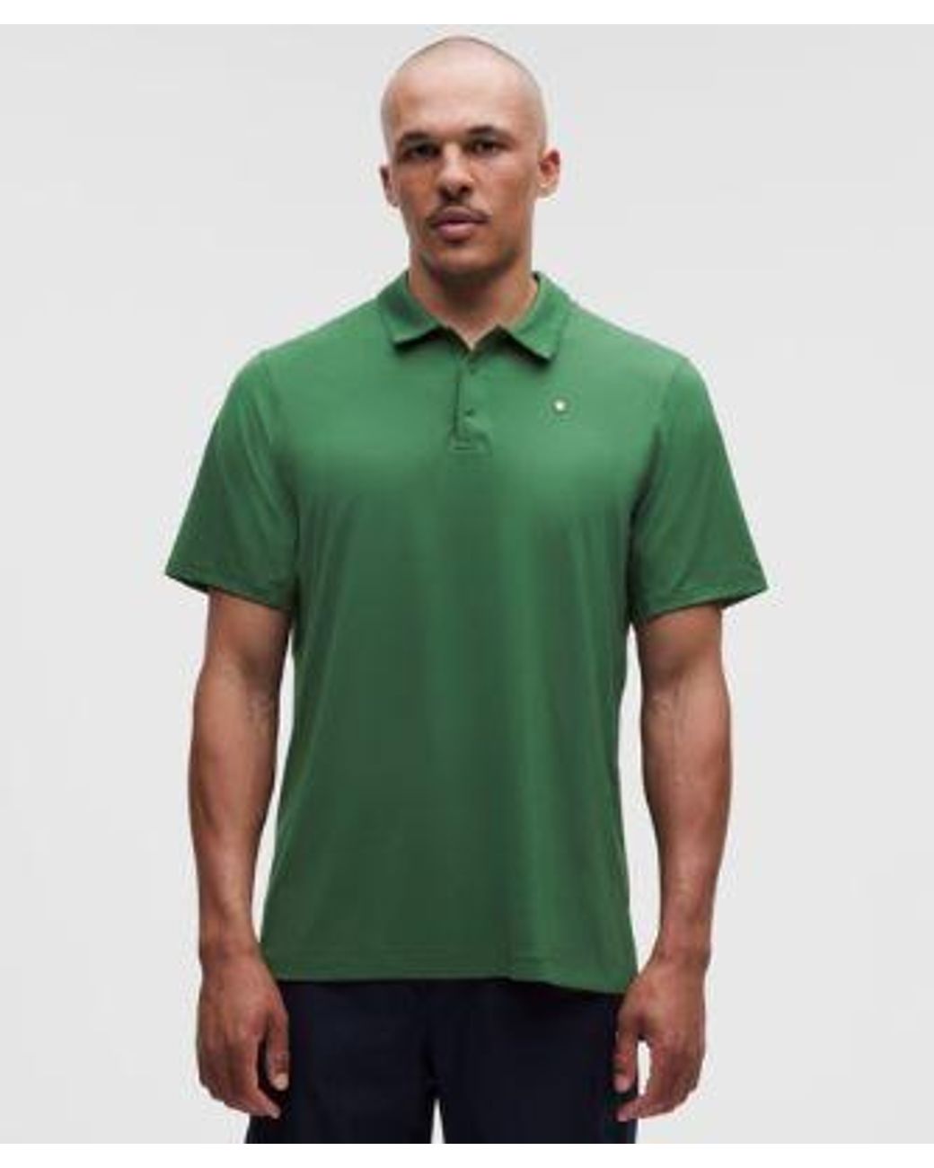 lululemon athletica Green – Logo Sport Polo Short-Sleeve – – Size Large for men