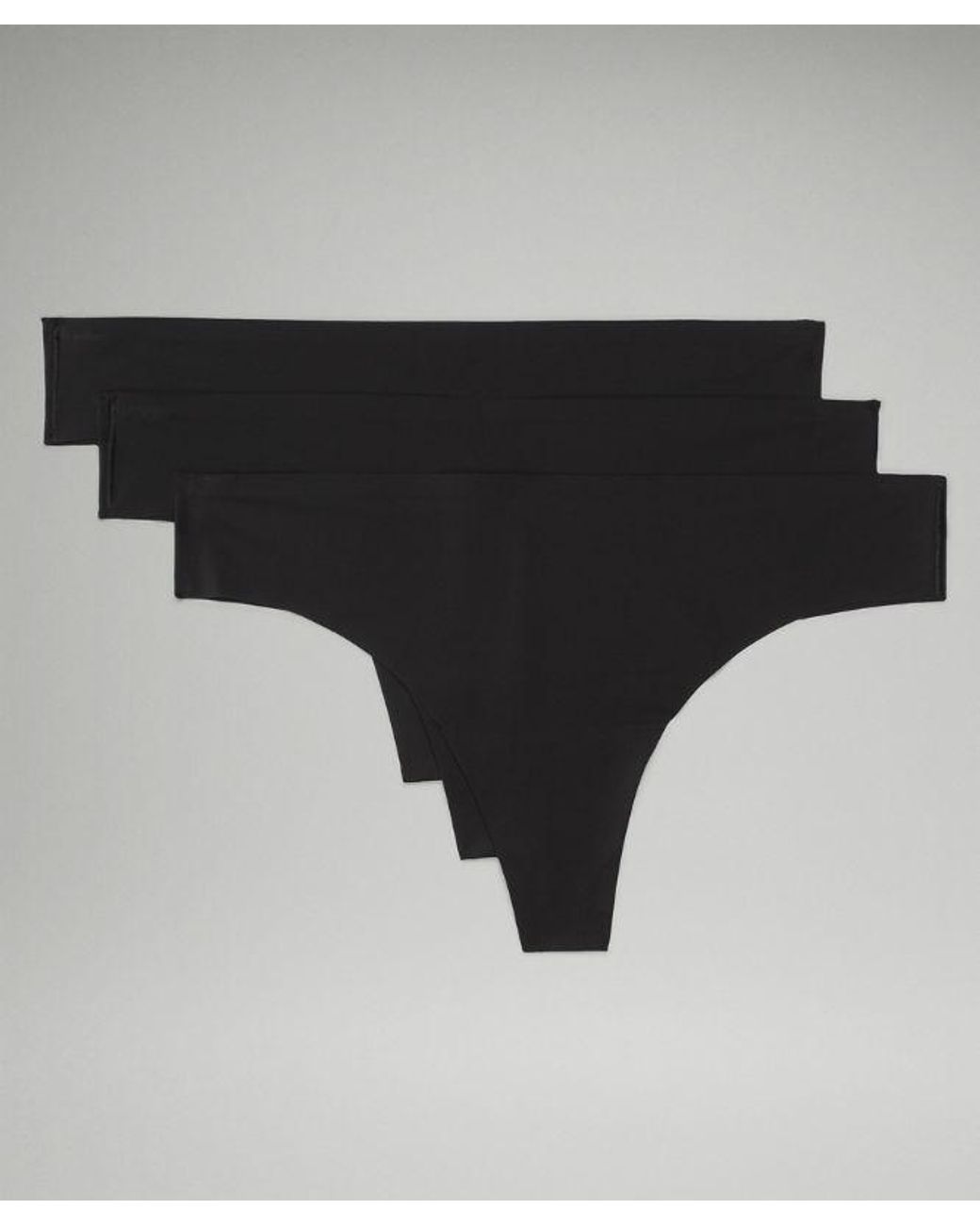 lululemon athletica Invisiwear Mid-rise Thong Underwear - Color Black - Size L